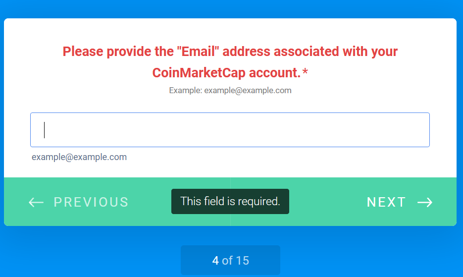 указать email адрес