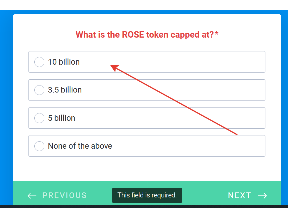 What is the ROSE token capped at?